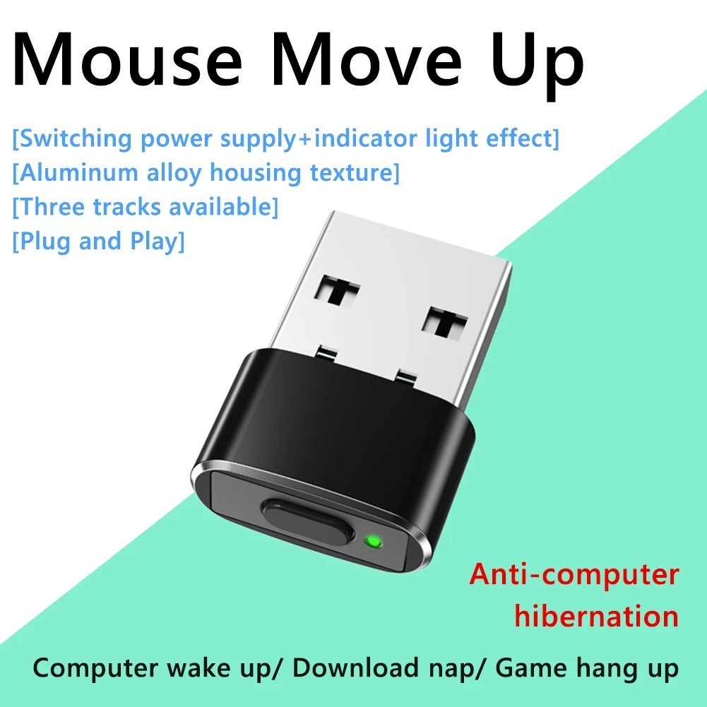 USB Mouse Jiggler Wiggler Mover Shaker Undetectable for Computer Laptop New