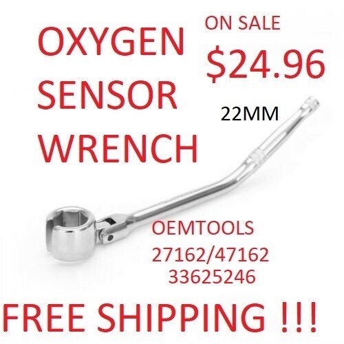 Oxygen Sensor Wrench 22mm 7/8" OEMTOOLS 27162 47162 33625246
