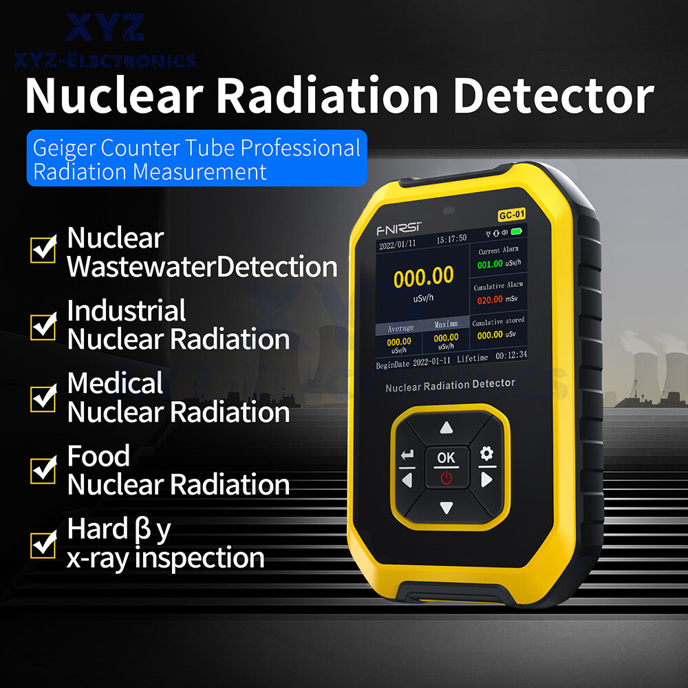 FNIRSI GC-01 Geiger counter Nuclear Radiation Detector Tester Personal Dosimeter