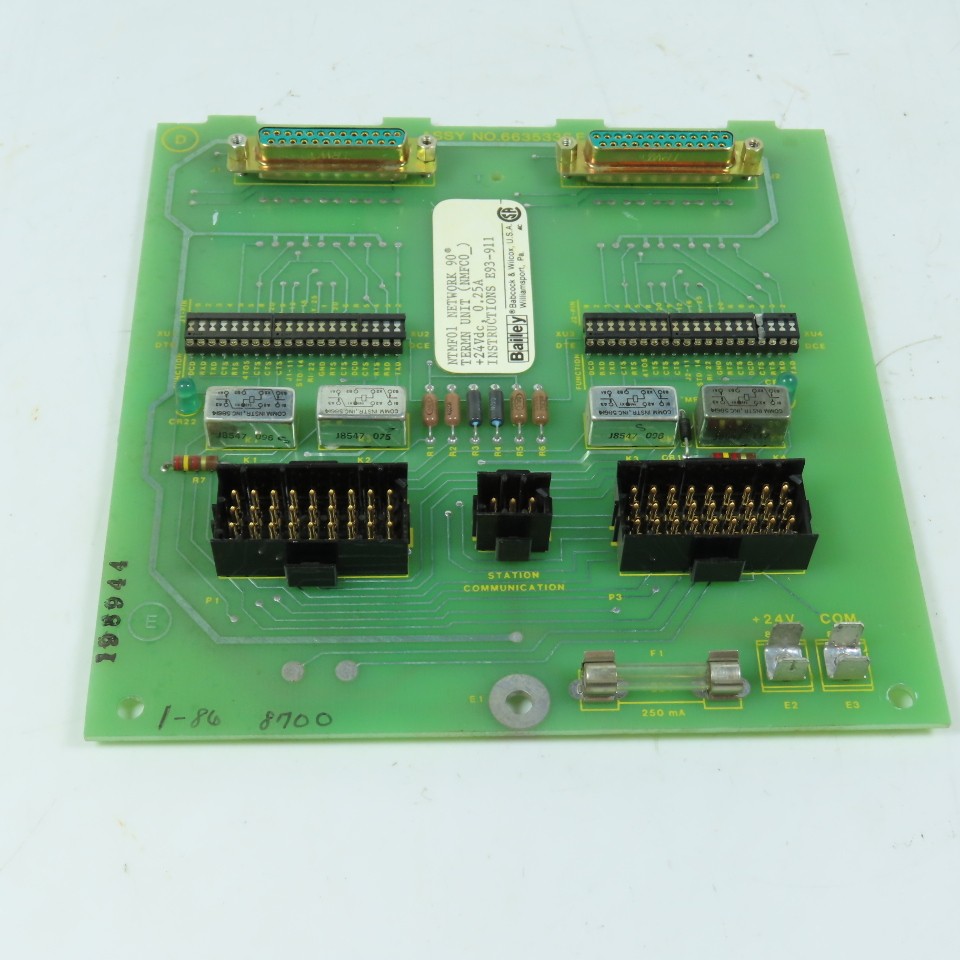 Bailey 6635336E1 NTMF01 Network 90 Termination Unit +24VDC