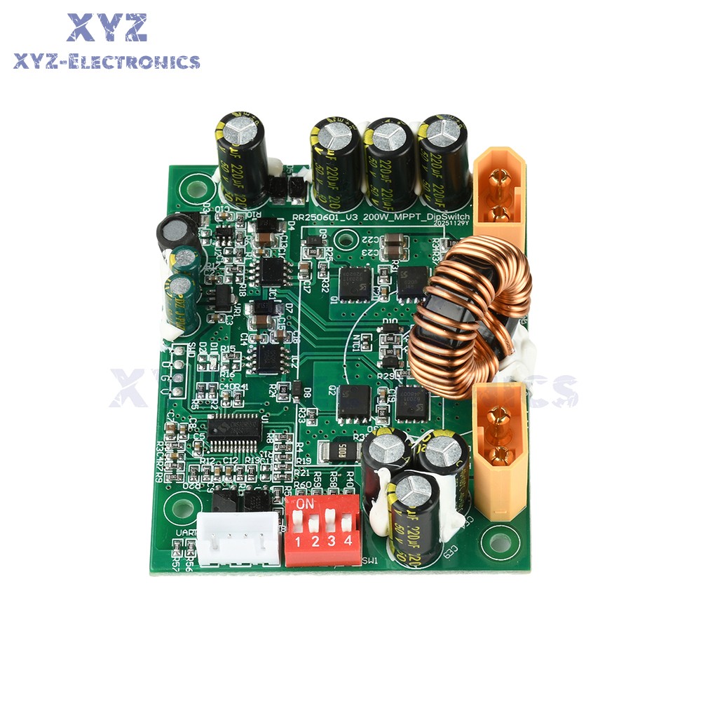 100W MPPT Smart Solar Controller DIP Switch for 12V 24V Energy Storage Systems