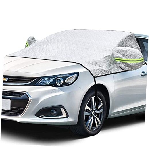 Windshield Cover for Ice and Snow, Car Windshield Snow Cover 4-Layer Silver