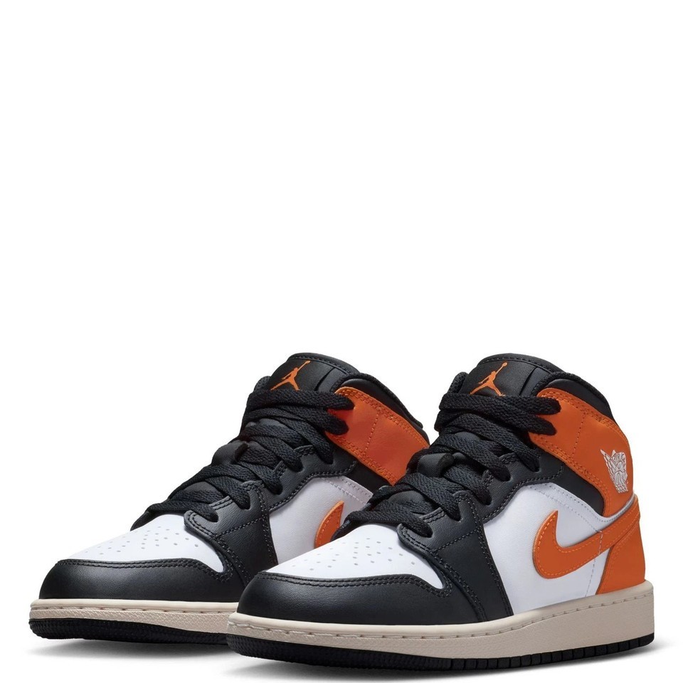 Nike Air Jordan 1 Mid (GS) Starfish Black DQ8423-801 Size 5Y New