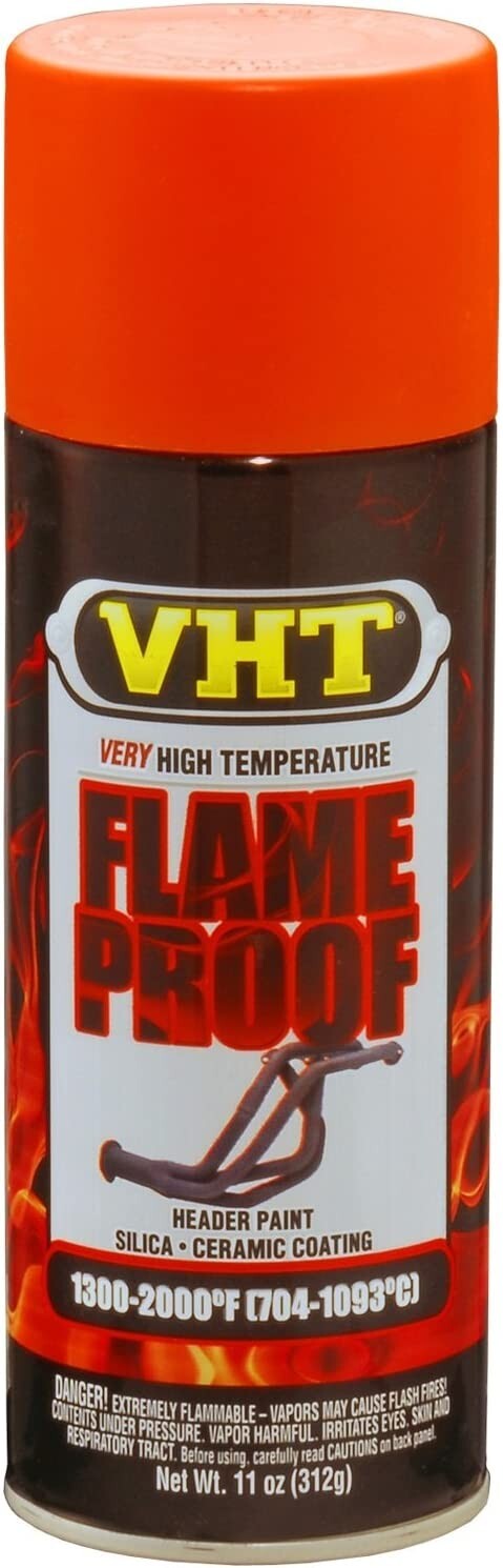 VHT SP114 3-PACK Flat Gray FlameProof Header Paint Silica Ceramic Coating 11 oz.