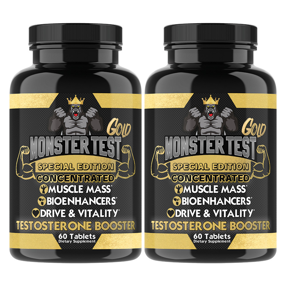 Testosteron Booster Monster Test Gold for Men Muscle Mass Men Power Gains 2 Pk