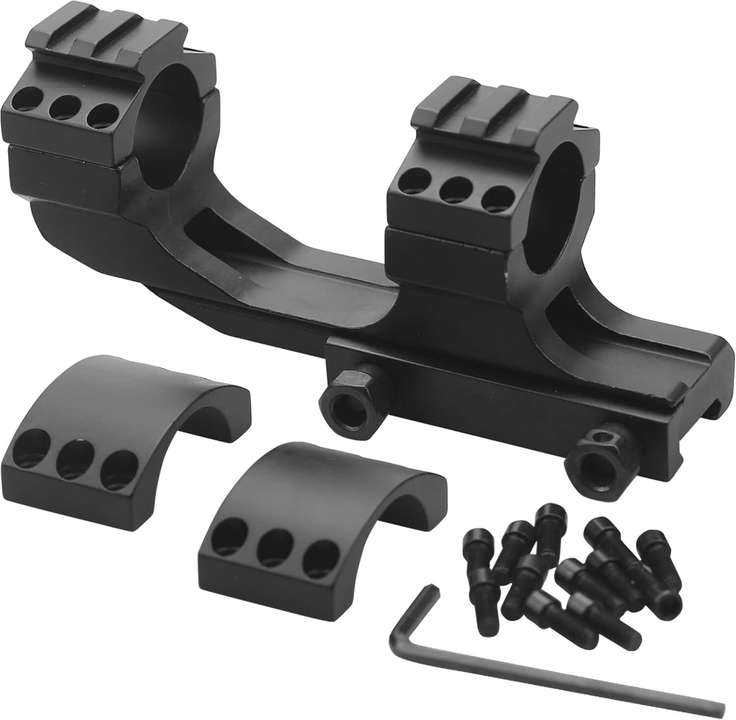 1 inch Cantilever Offset Scope Mount Rings fit 20mm Picatinny Rail combo #SB01
