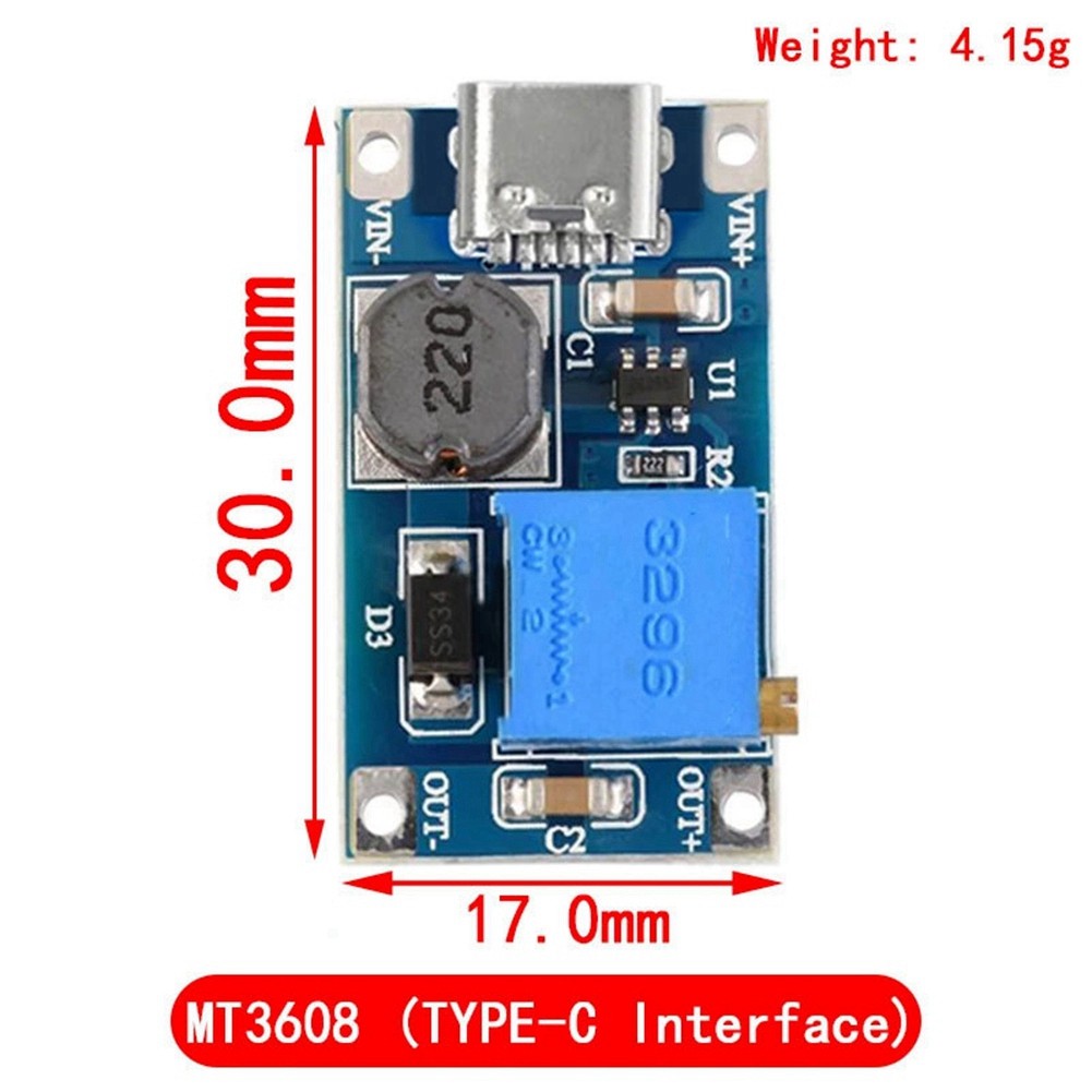 5pcs 2A DC-DC Step--Boost-with Type-C-USB, Step--Boost-Conve9408