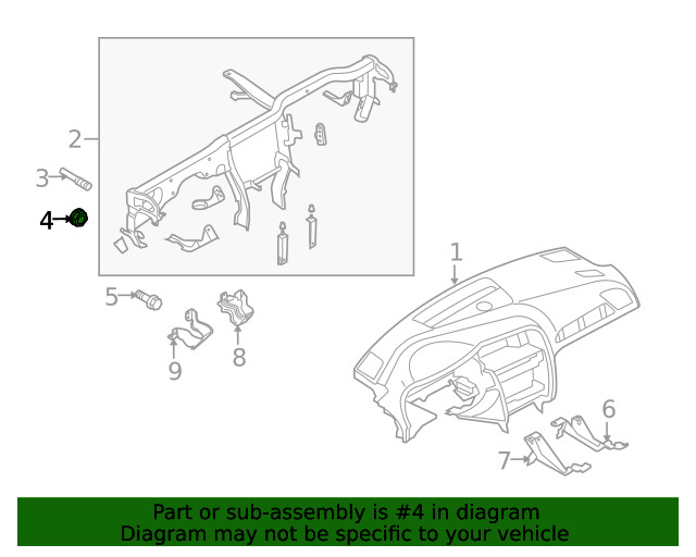Genuine Audi Support Nut N-907-611-02