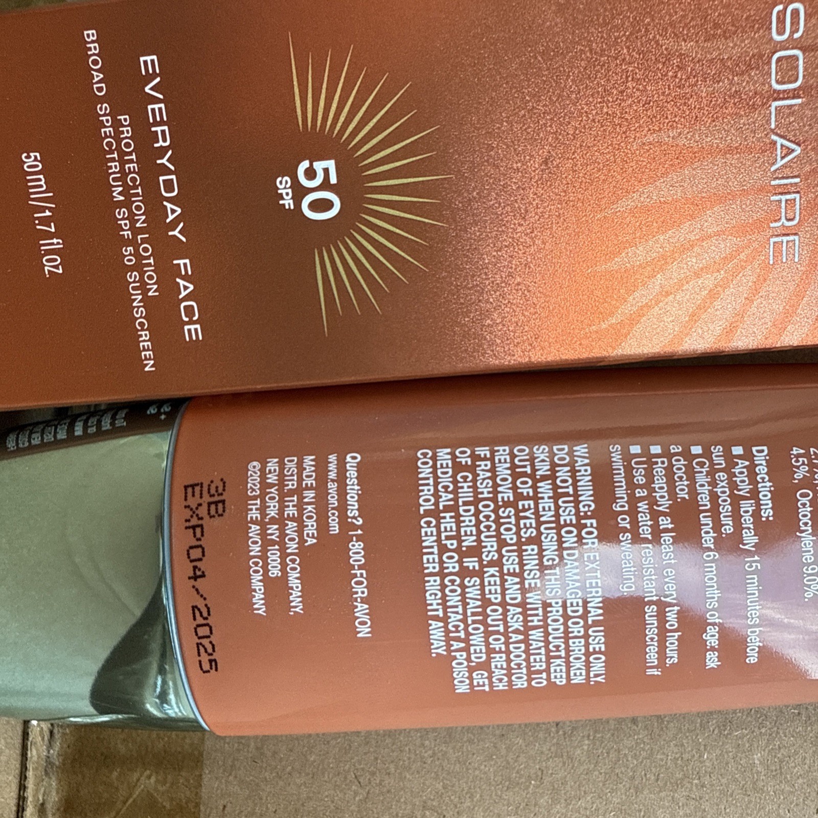Avon Isa Knox Anew Solaire Everyday Face Protection Lotion Broad Spectrum SPF 50