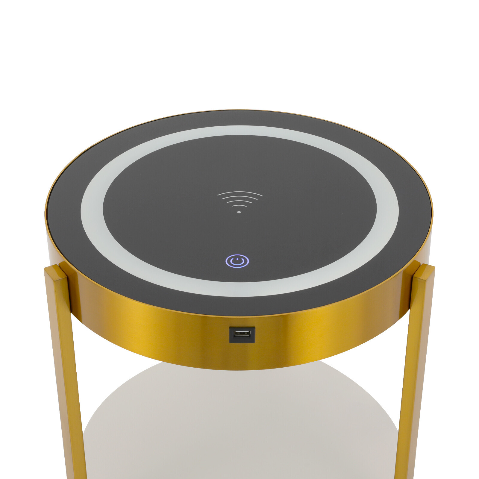 LED Nightstand Bedside Table with Drawers USB & Charging Station End Side Table