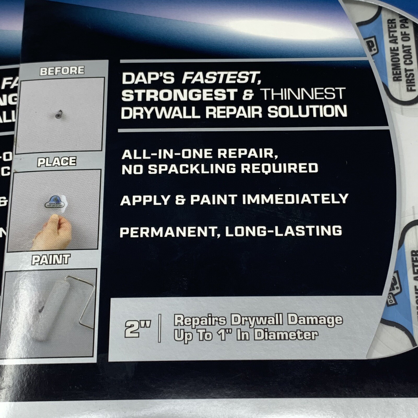 DAP Eclipse Rapid Wall / Ceiling Repair Patch Includes 4 - 2" Patches NEW
