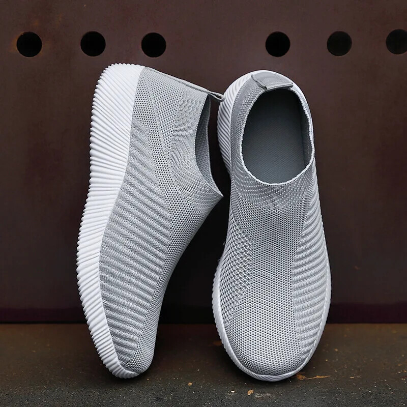 Womens Ladies Shoes Sneakers Slip On Trainers Flats Shoes Loafers Walking Size