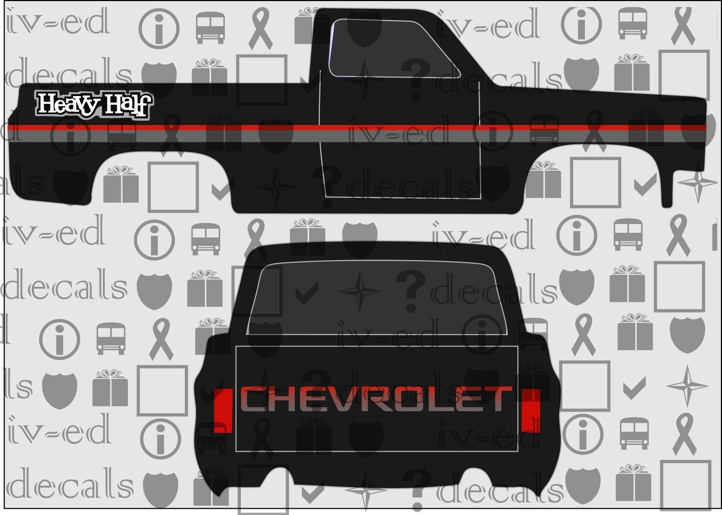 83 chevy #66 1/64  WHITE TONER Waterslide Decal for Hot