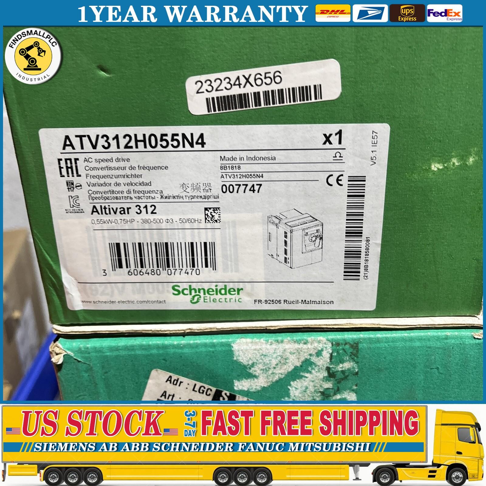 Schneider Electric ATV312H055N4 Ac Speed Drive 0.55KW 3phase Inverter New In Box