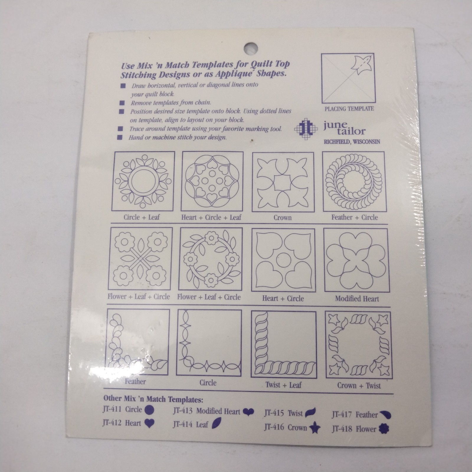 June Taylor Templates For Quilters