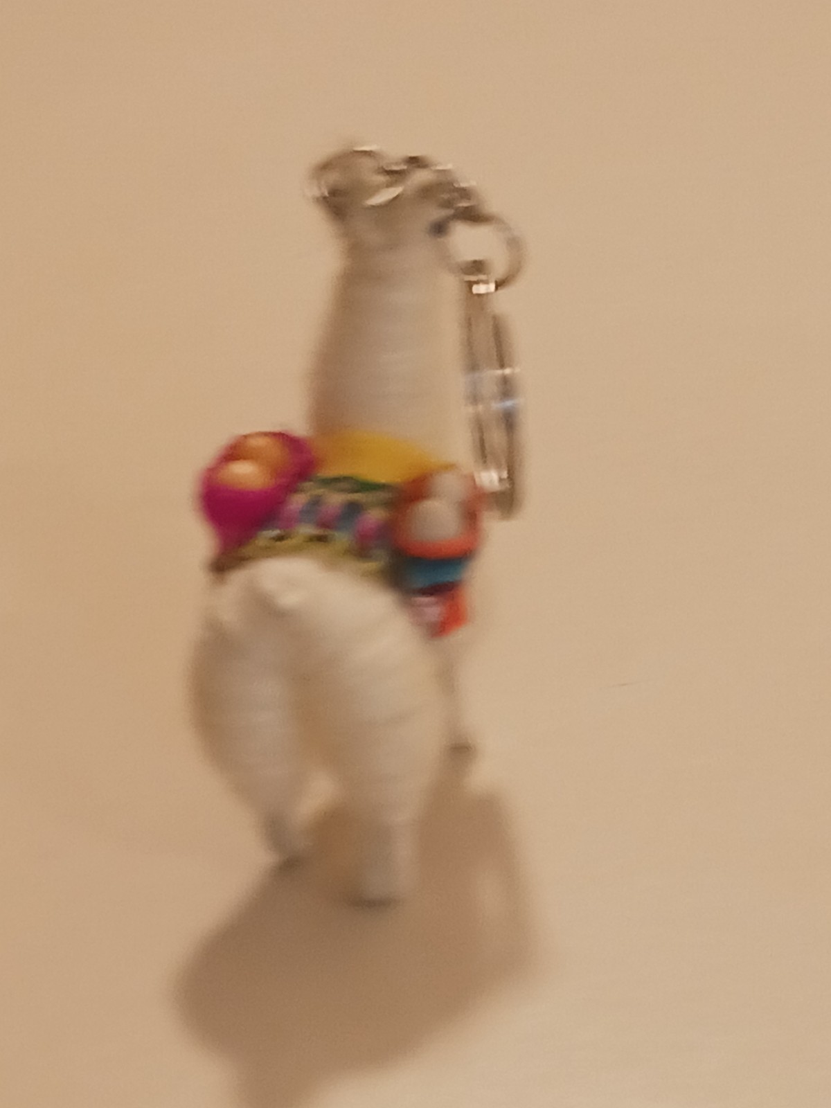 Peruvian Llama Alpaca Wool Keychain Handmade Artisan Souvenir Gift Charm Posable