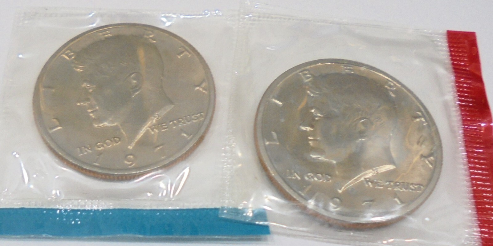 1971 p ,d Kennedy Half Dollars Choice Uncirculated In The Original Mint Cello