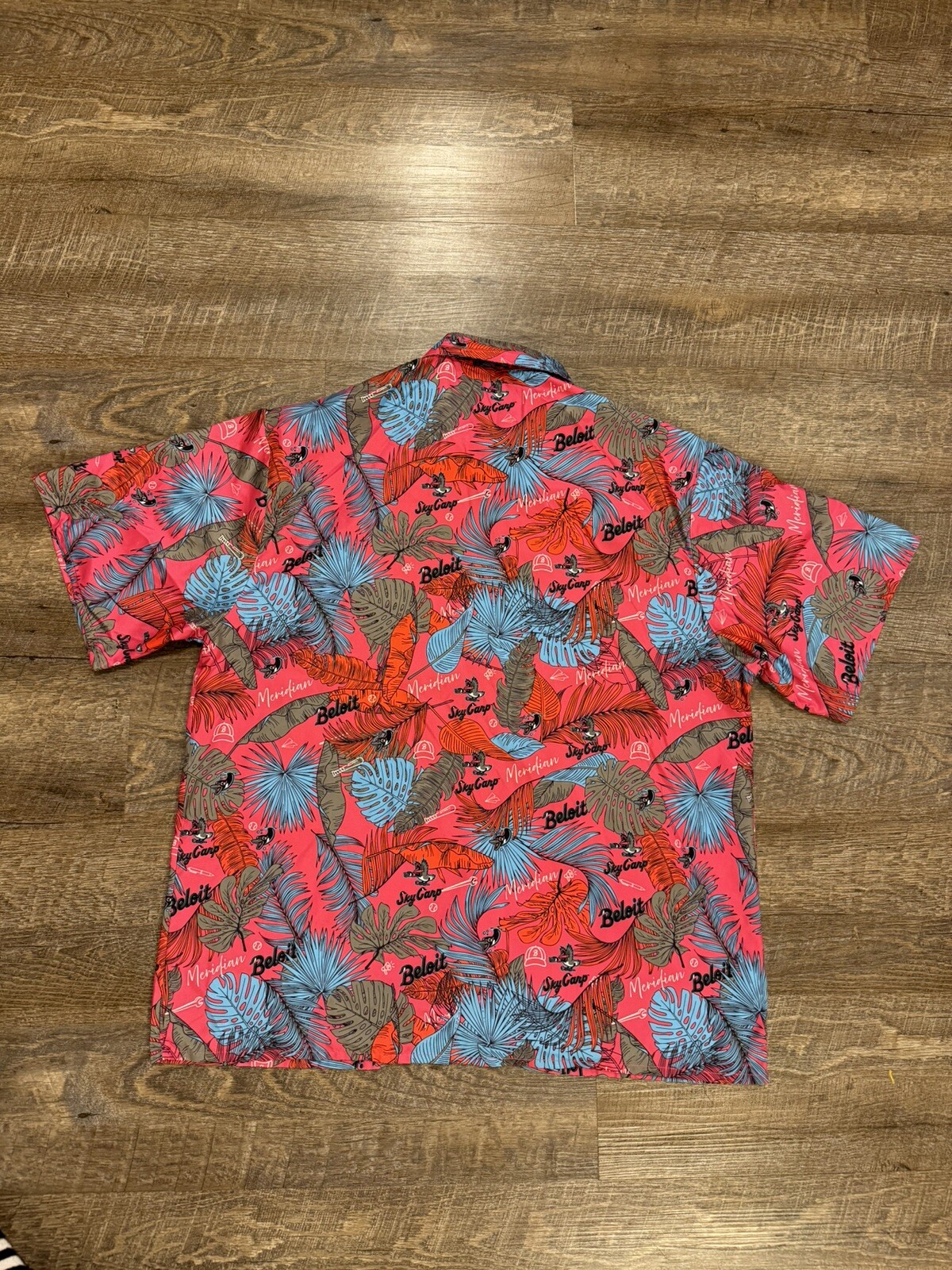 Beloit Sky Carp Pink Hawaiian Themed 2024 Button Up Shirt Adult XL