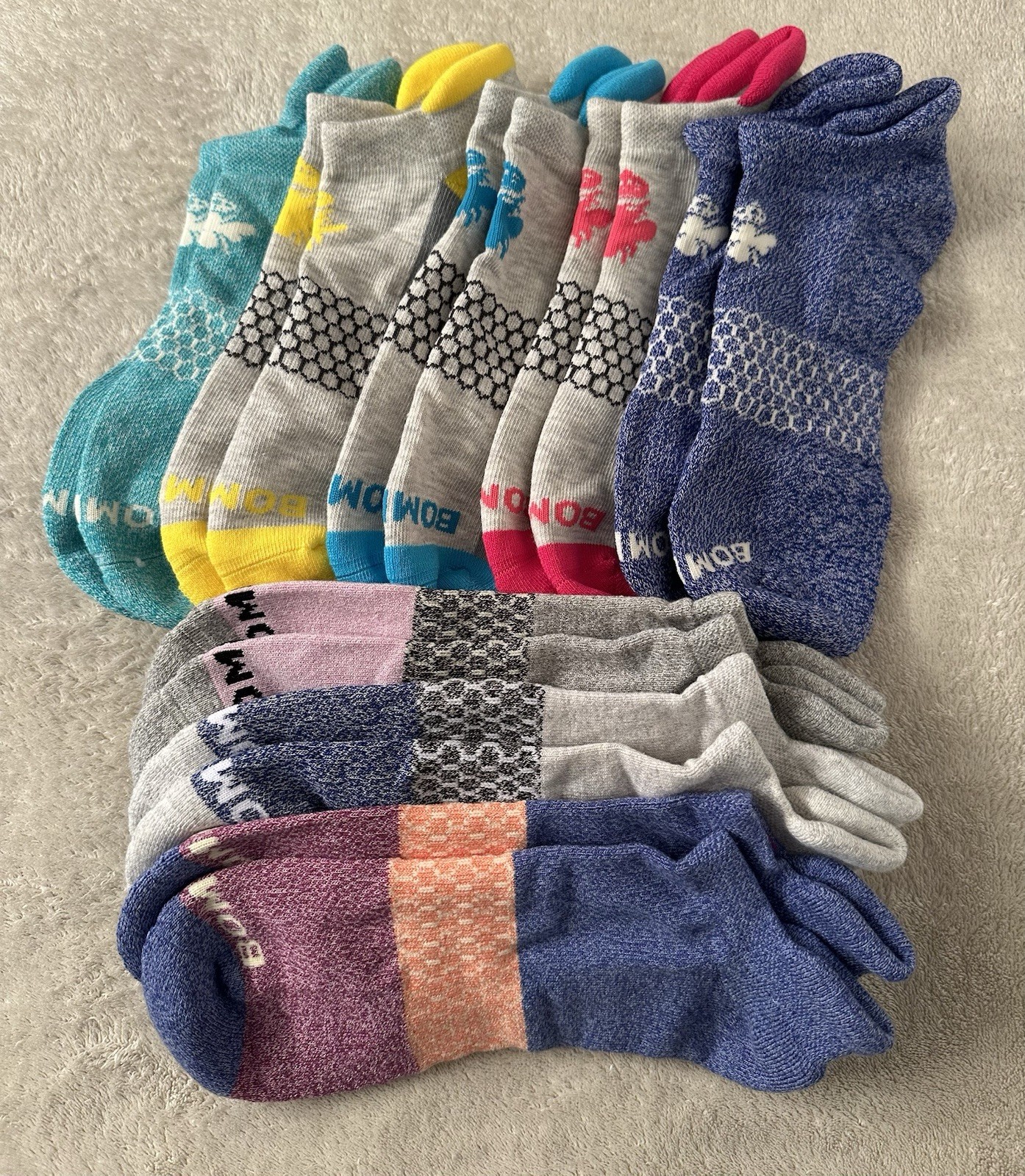 Bombas Women's Ankle Socks 8-Pack Gift Box Size Large 9-12