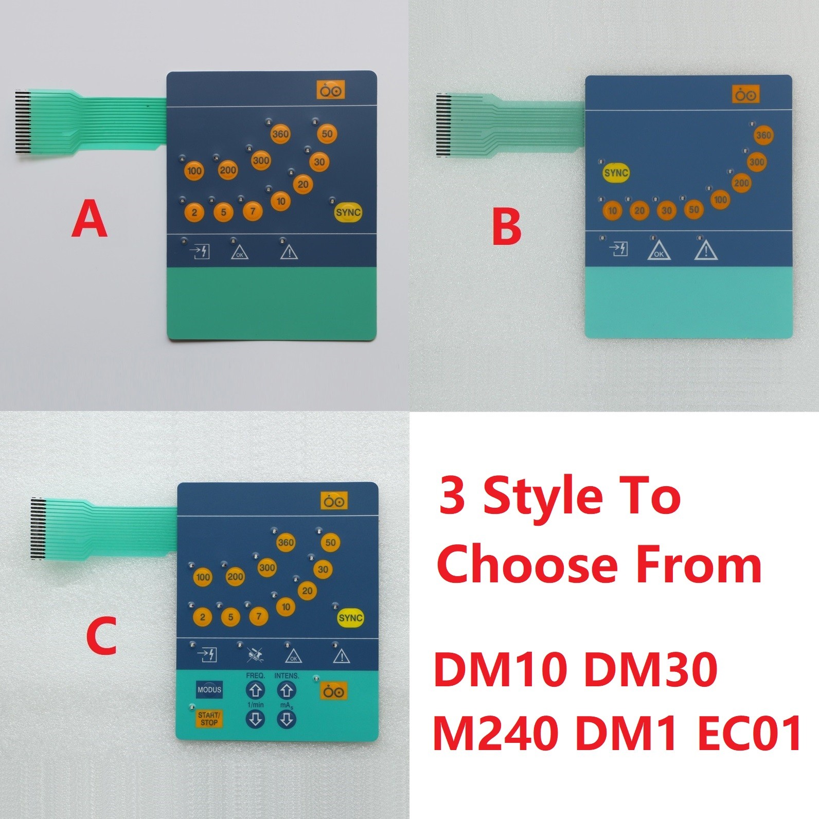 For Defi-Monitor Joule DM10 DM30 M240 DM1 EC01 Membrane Keypad Protective Film