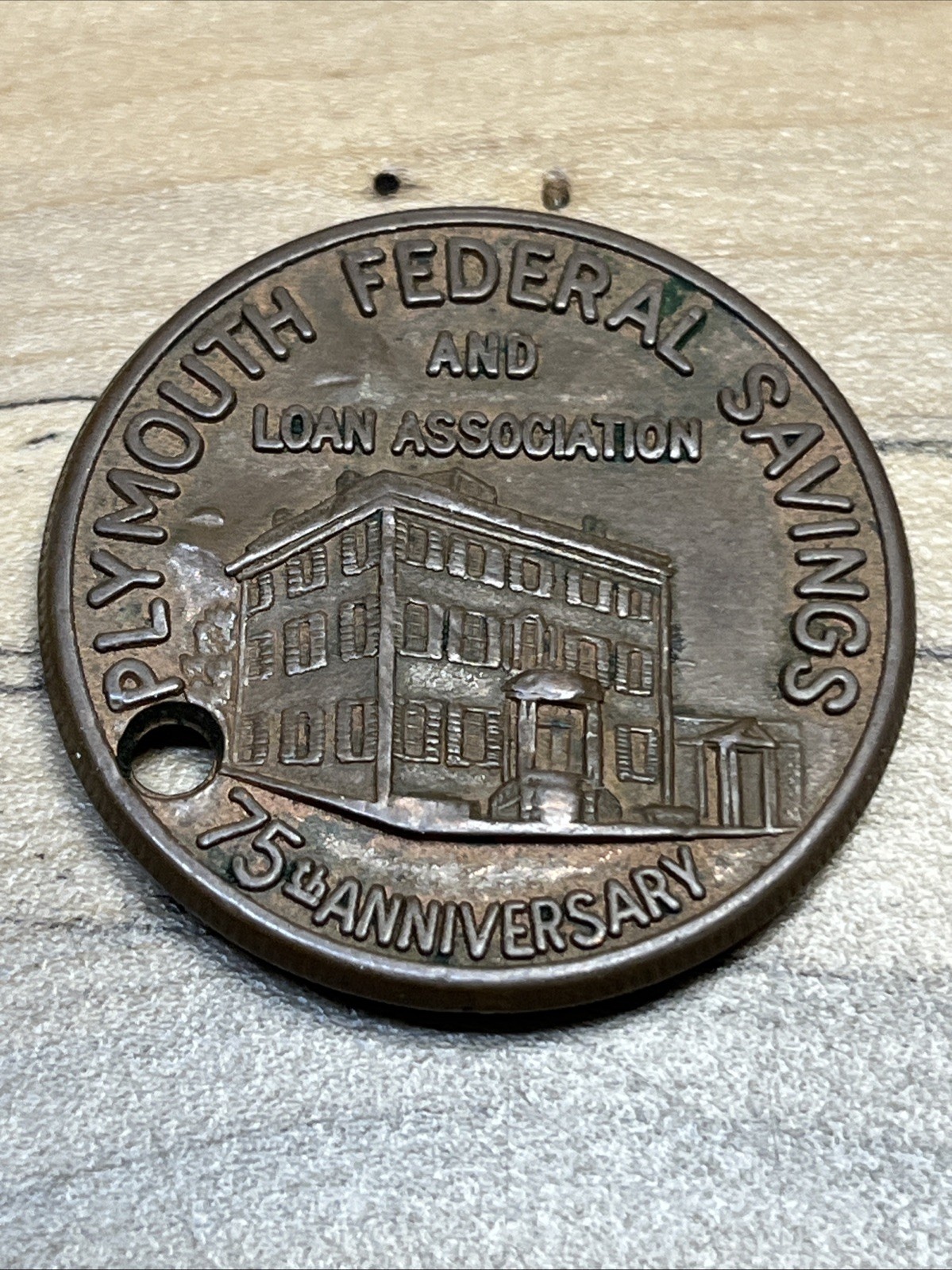 1957 Plymouth Federal S&L  Plymouth, Mass. Key Fob *C955