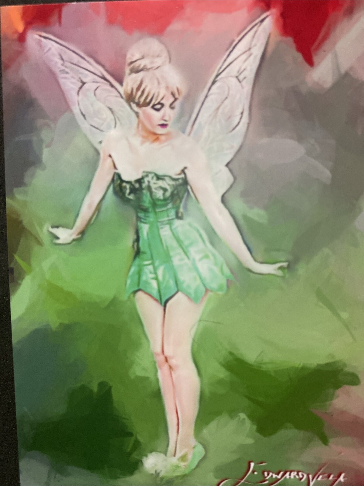 Tinker Bell #4 Art Card Limited Numbered xx/50 Edward Vela Signed 2020.