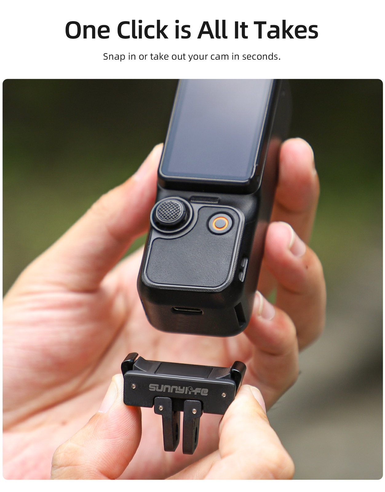 Quick Release Mount Adapter Foldable Expansion For DJI Osmo Pocket 3 Accessories