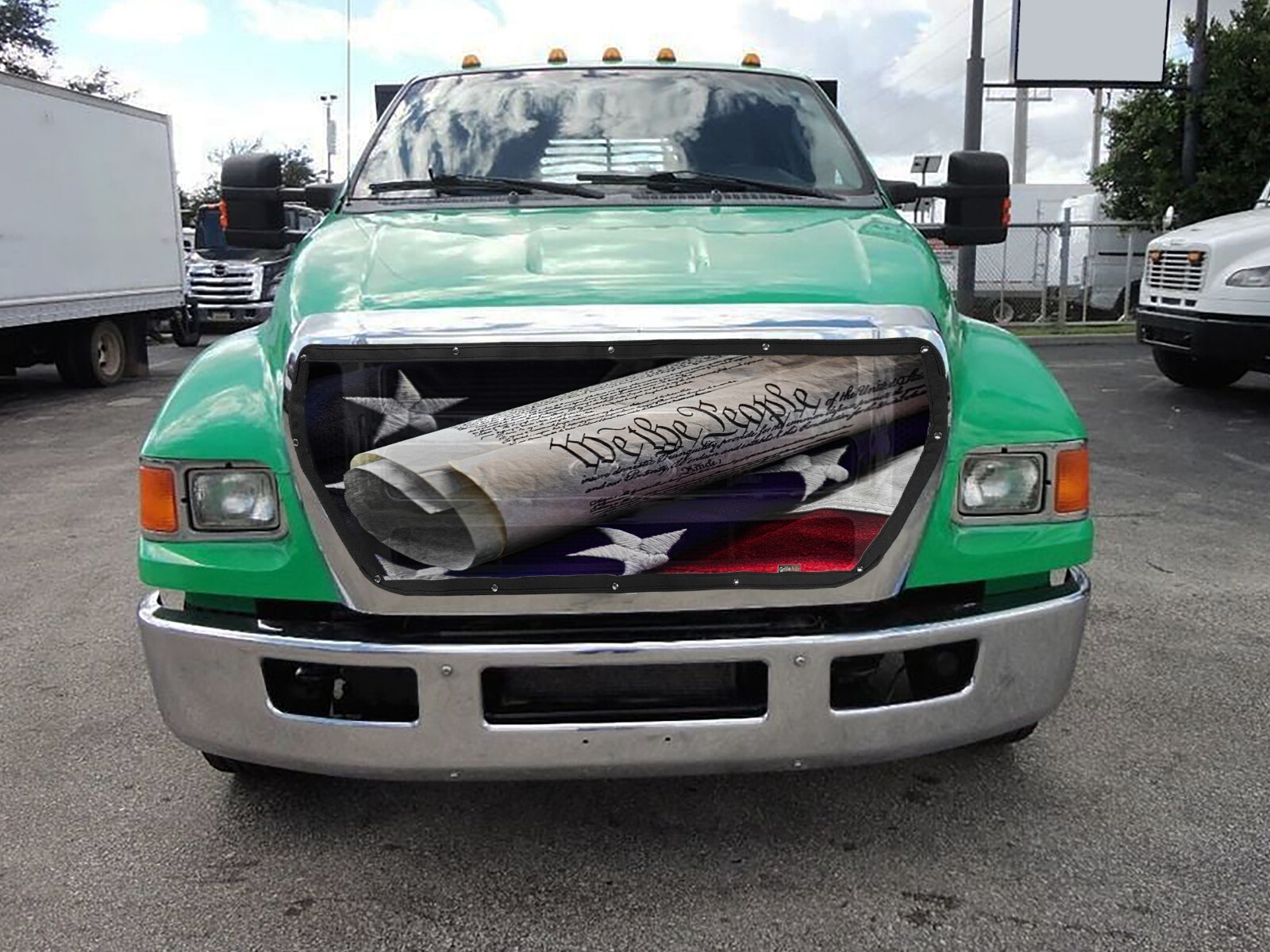 Ford F-650 & F-750 2000-2015 Premium Bugscreen "We The People" USA Flag 2127