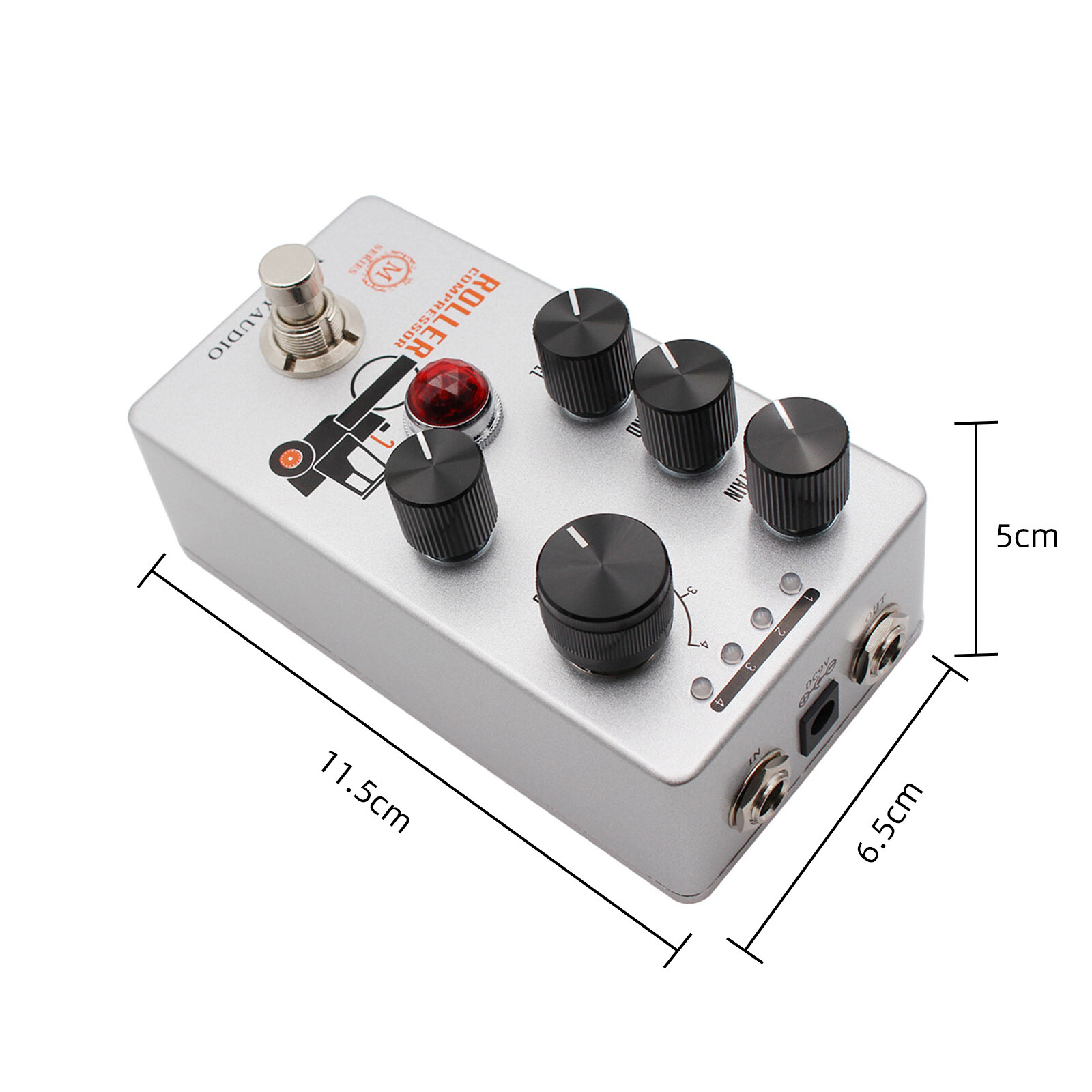 MOSKY Roller Compressor Guitar Pedal 4 Compress Effect Sustain Blend Level Tone