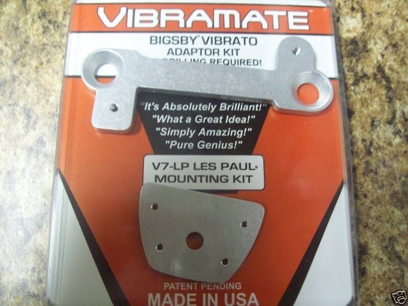 NEW - V7 Vibramate Quick Mount Kit For Les Paul - NICKEL