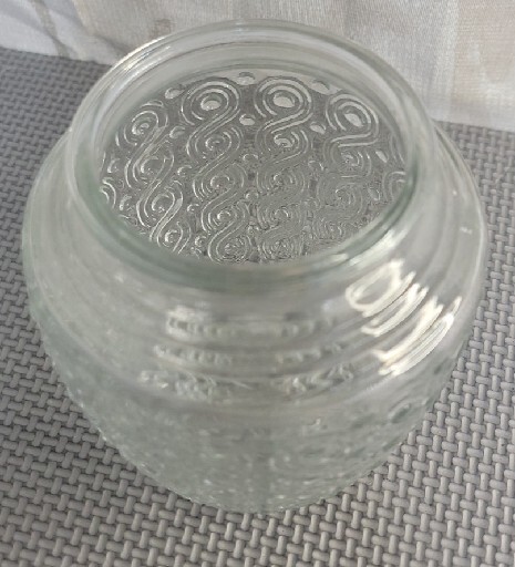 Vtg clear glass fixture globe