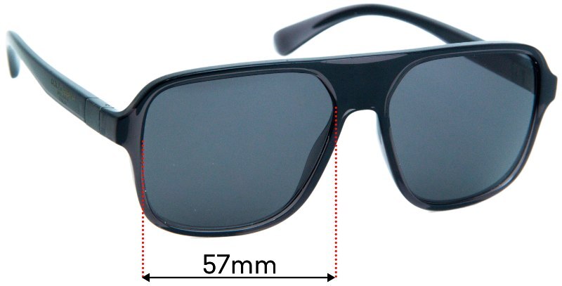 SFx Replacement Sunglass Lenses Fits Dolce & Gabbana Dg6134 - 57mm Wide