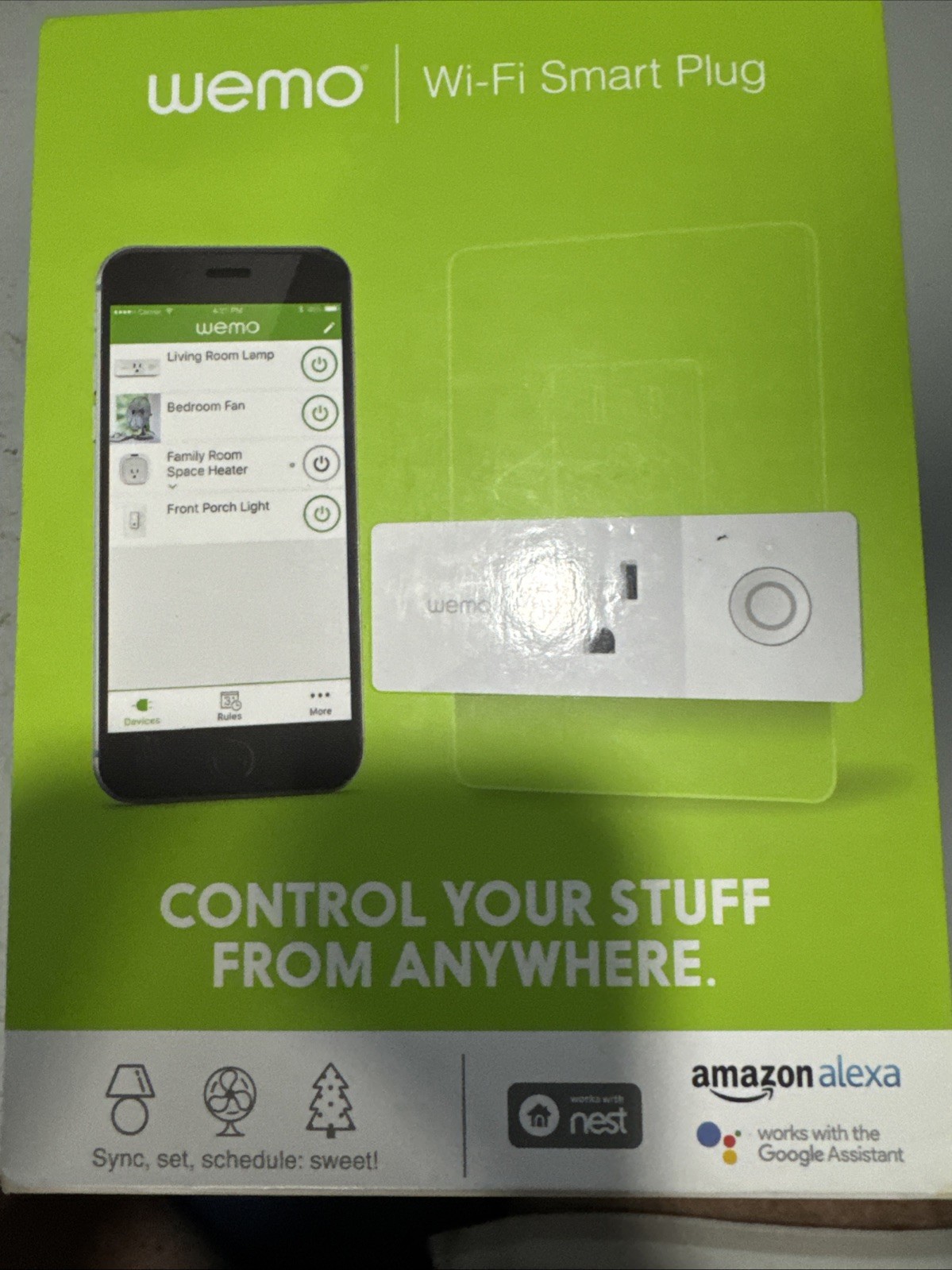 Belkin WEMO Smart Outlet Plug Wi-Fi Enabled - White (F7C063)