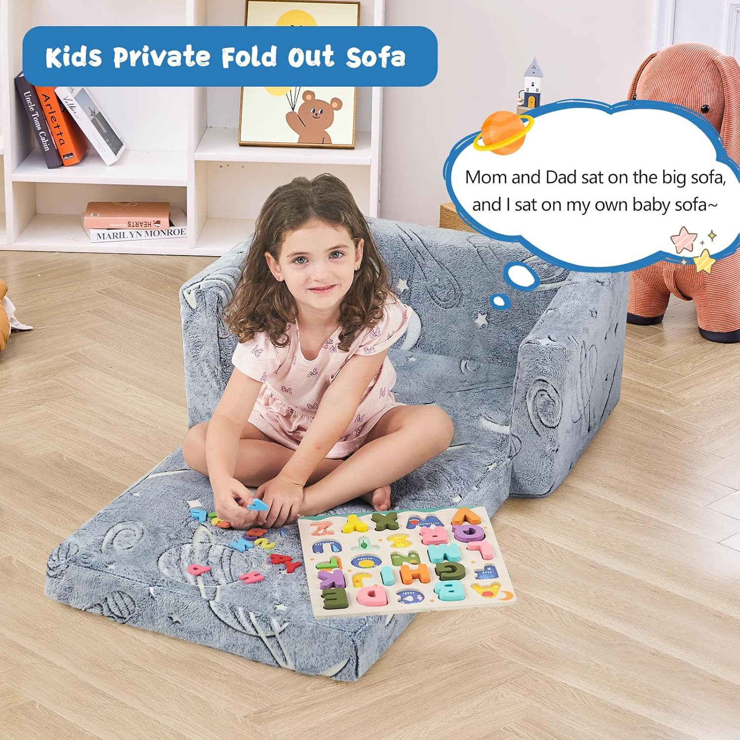 Toddler Couch,Toddler Chair,Kids Sofa Chair 2-In-1 Baby Seat Furniture Fold Out,
