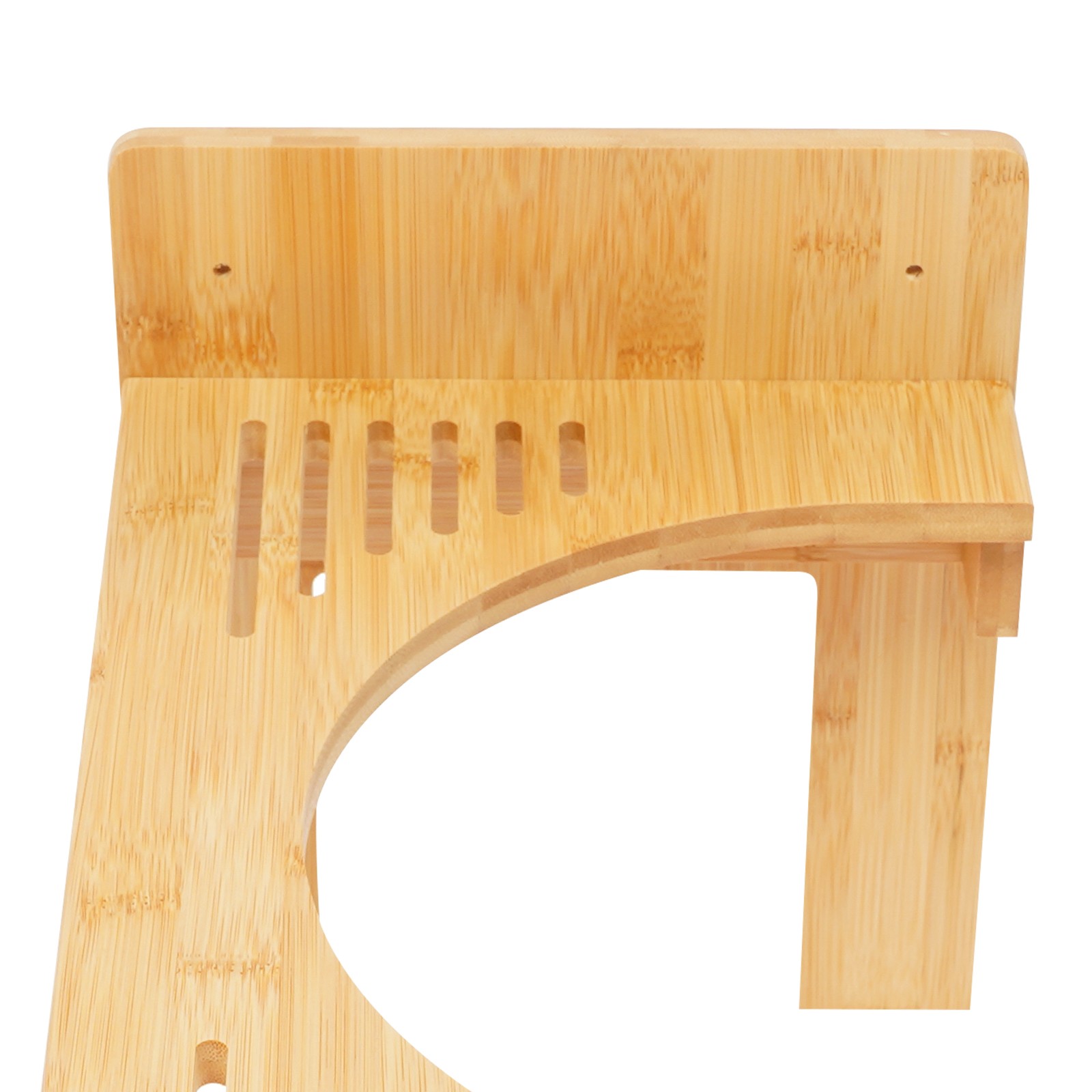 Adjustable Bamboo Toilet Stool Freestanding Rectangular Poop Stool 80kg Load