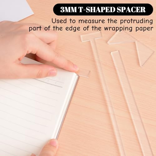 Acrylic Book Binding Guide, 4 Pcs Book Cover Guide Tool Book Binding Ruler