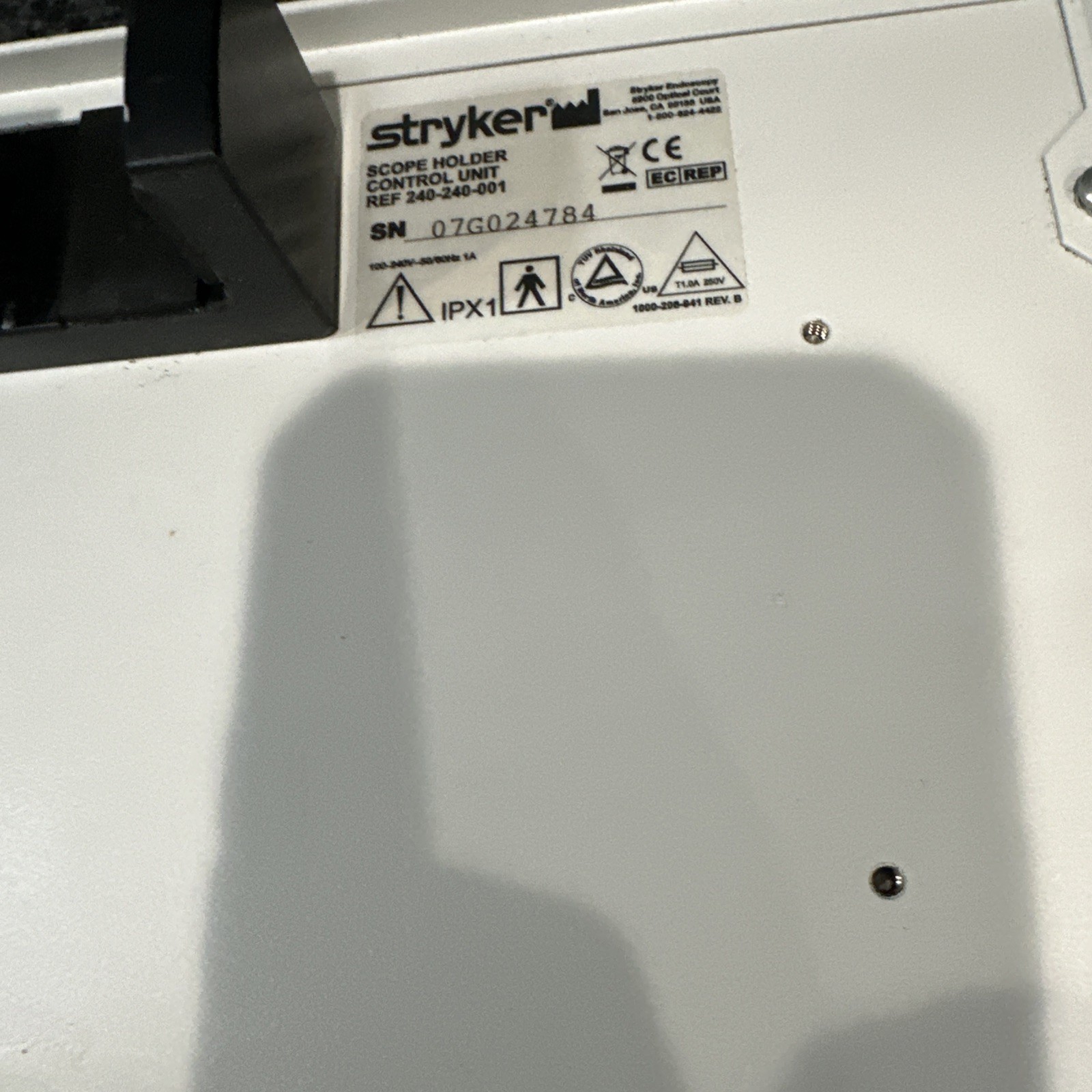 Stryker Endoscopy Wingman Ref 240-240-001 Scope Holder Control Unit ~ 36286