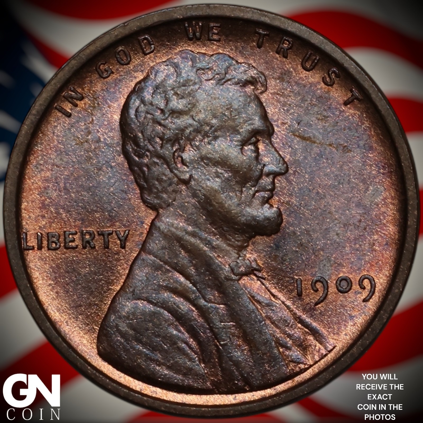 1909 P VDB Lincoln Cent Wheat Penny A7312