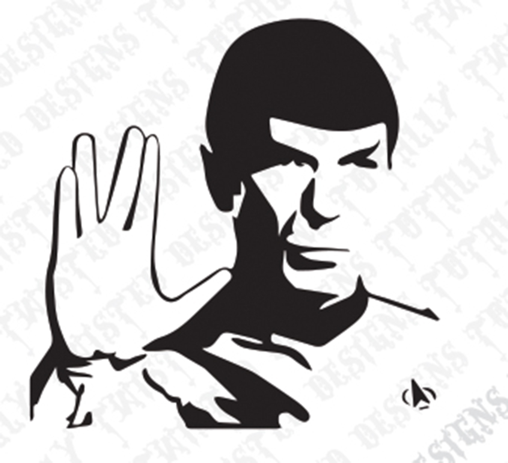Spock vinyl decal sticker car truck motorcycle star trek kirk nimoy enterprise
