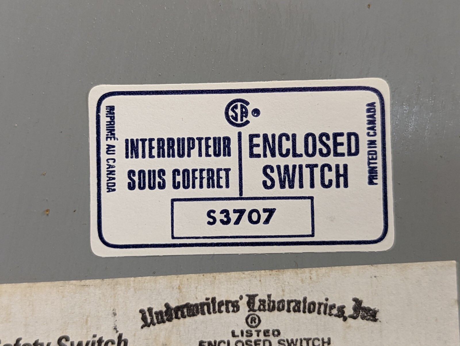 GE HEAVY DUTY SAFETY SWITCH 60 AMPS 240V.AC MAX HP 10 CAT NO TH2222J