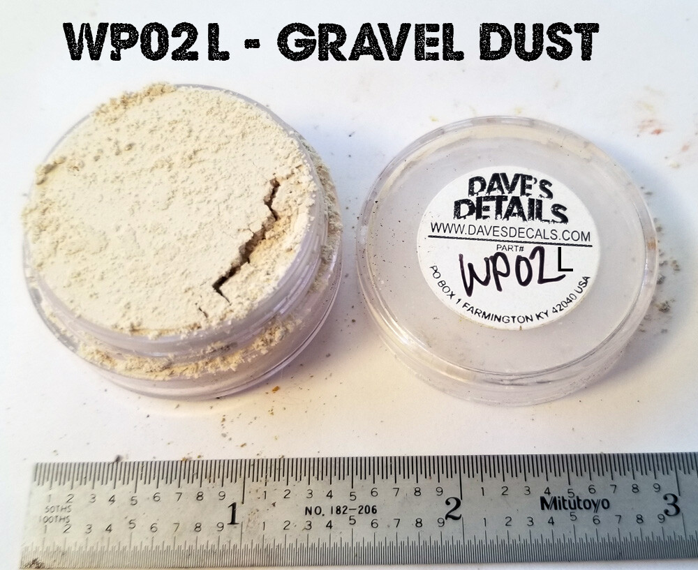WP02-L DAVE'S WEATHERING POWDER LARGE SIZE ALL NATURAL PIGMENT GRAVEL DUST