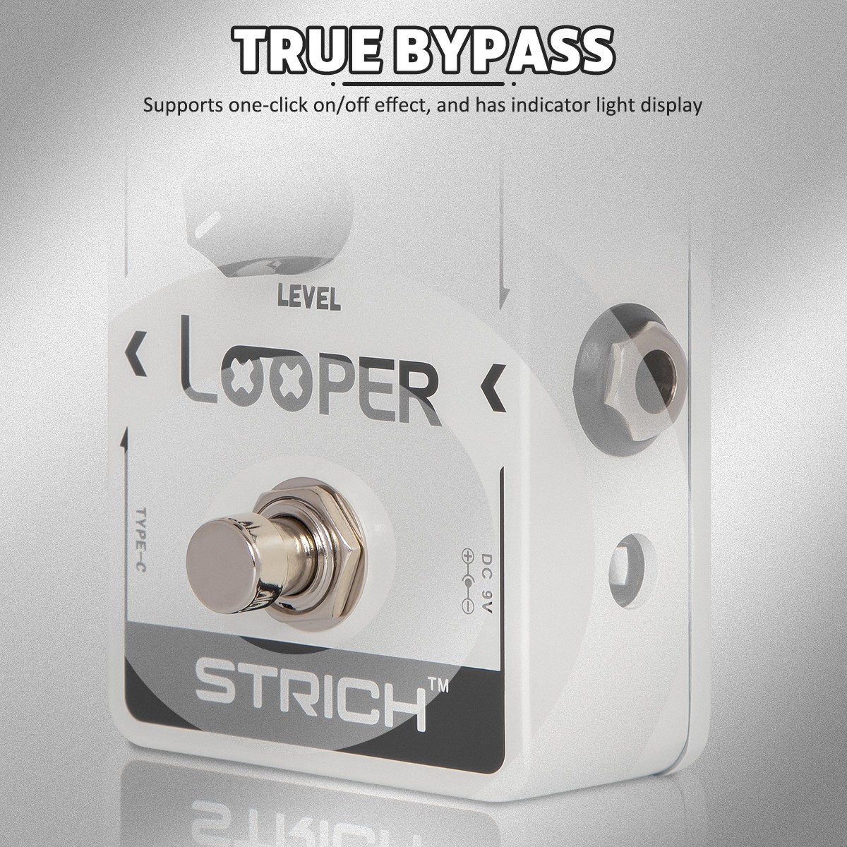 2PC STRICH Looper Effect Pedal Guitar 90 Mins Slots Tuner Loop + 1PC DC 9V Power