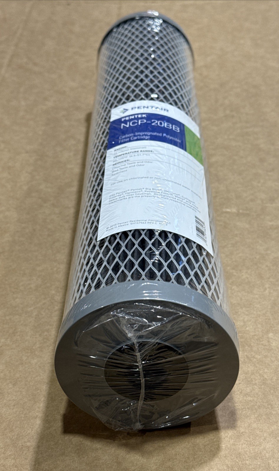 Pentek NCP-20BB 10 Micron Whole House 20 x 4.5 Carbon Impregnated Water Filter