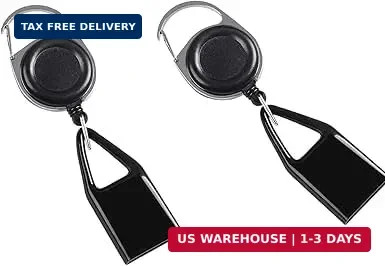 2Pcs Black Lighters Clip,Retractable Lighters Keychain Belt,Anti Lost Retractabl