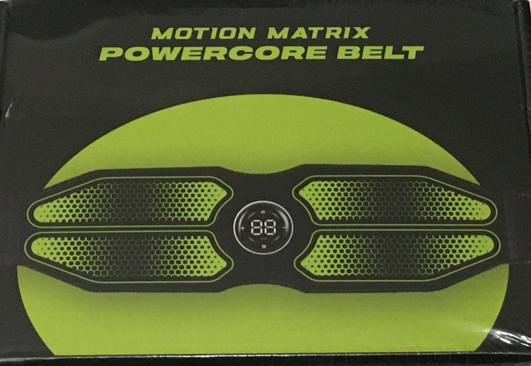 Motion Matrix Powercore Belt EMS Abs Muscle Stimulator Toning Trainer - New