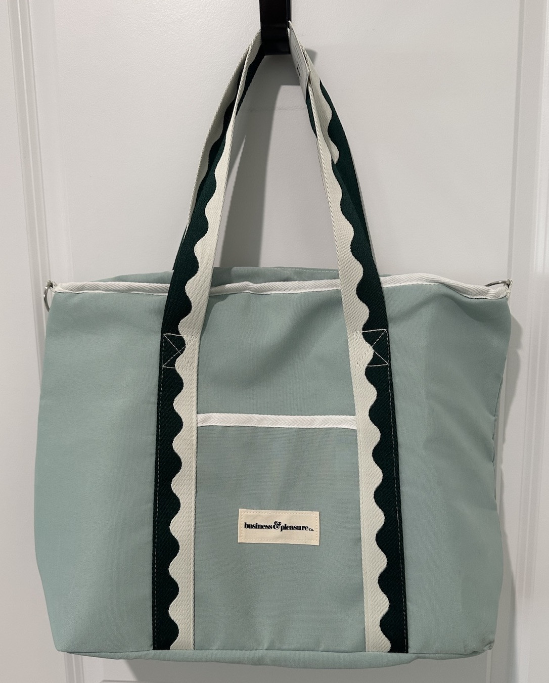 Business & Pleasure Co. The Holiday Cooler Tote Bag - Rivie Green - Waterproof