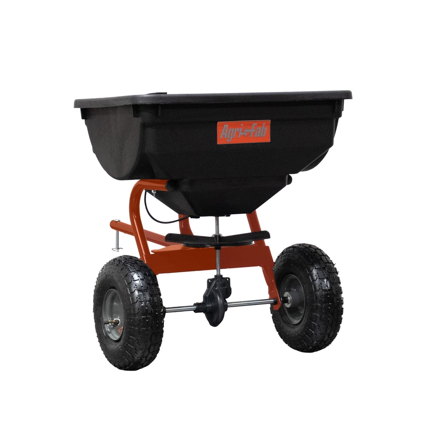 45-0530-131, 85 lb. Tow Broadcast Spreader,Black/Orange