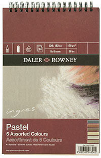 Daler Rowney Ingres Pastel Pad Assorted Colour 9" x 6"