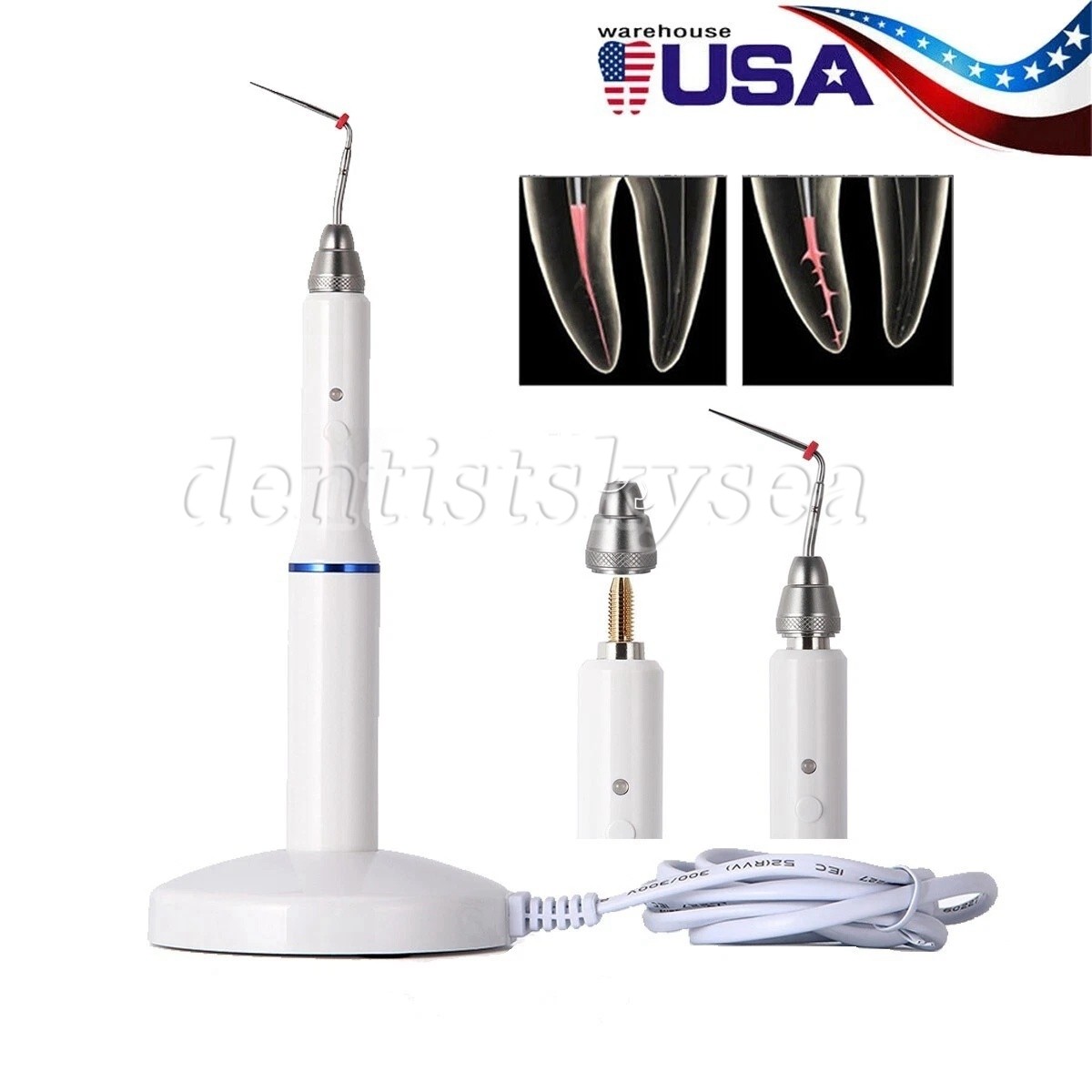 Cordless Dental Gutta Percha Obturation System Endodontic Endo Heated Pen 2 Tips