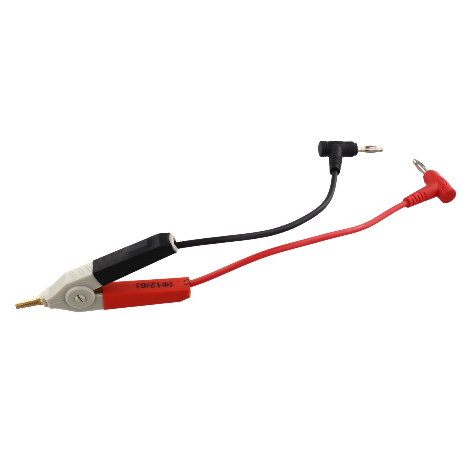 Kelvin Test Clip Patch Test Clip for Capacitor Testing Black and Red Connector